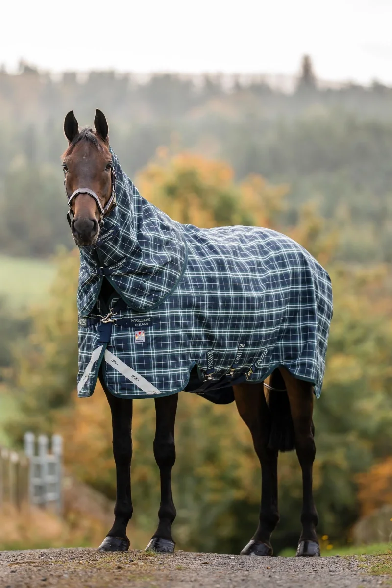 Rhino Plus Vari-Layer utedekken med avtakbar hals, 250 g Hunter Check/Green/Navy 115