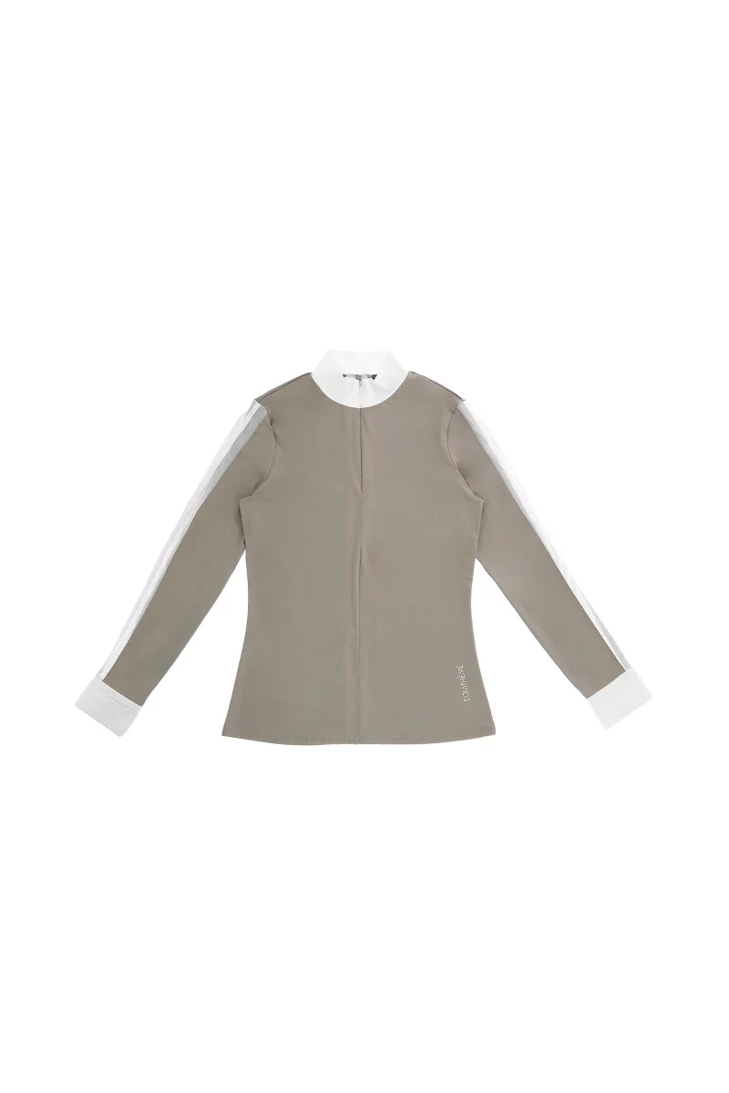 Estoril dame langermet stevnepoloskjorte Taupe XL
